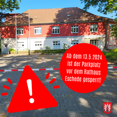 Link zu: Rathaus Parkplatz ab sofort gesperrt!