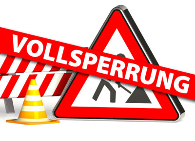 Vollsperrung Dorfstraße Großenwiehe (Bild vergrößern)