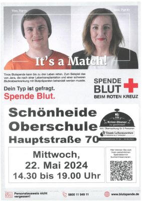 Einladung zur Blutspende (Bild vergrößern)