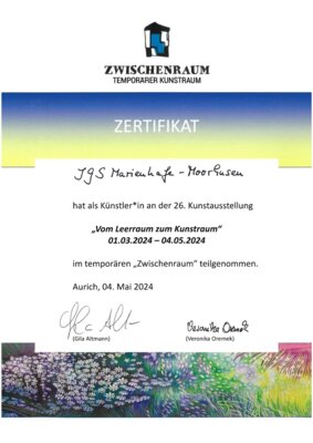 Ausstellung im "Zwischenraum Aurich" großer Erfolg