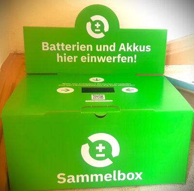 Sammelbox Altbatterien (Bild vergr&ouml;&szlig;ern)