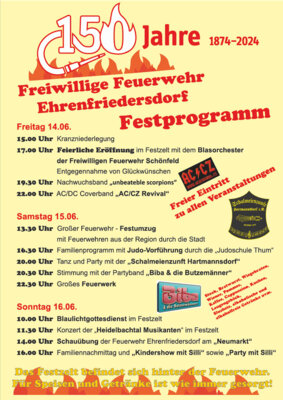 Meldung: 150 Jahre Freiwllige Feuerwehr Ehrenfriedersdorf
