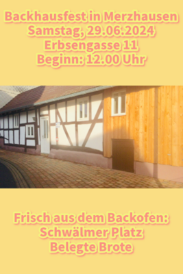 Backhausfest in Merzhausen am 29.06.2024