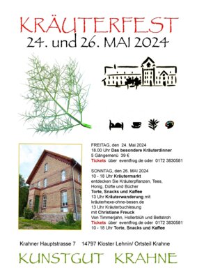 Kräutermarkt und Kräuterbuch-Lesung am Sonntag im Kunstgut (Bild vergrößern)