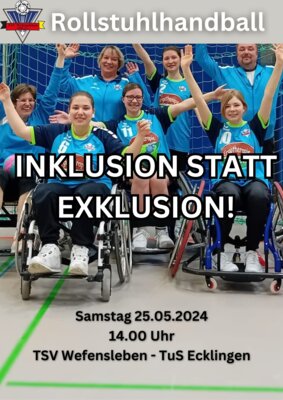Meldung: Rollstuhlhandball Spiel 25.05.2024