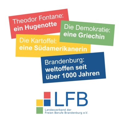 Foto zur Meldung: 75 Jahre Grundgesetz: LFB Brandenburg setzt mit Plakataktion starkes Zeichen