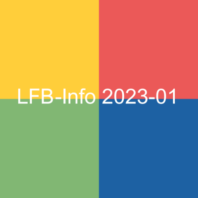 Neue Ausgabe der LFB-Info 2023-01 (Bild vergrößern)