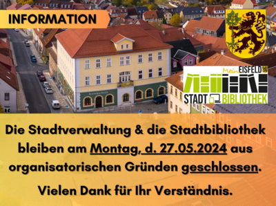 Information der Stadtverwaltung (Bild vergrößern)