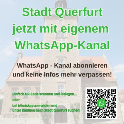 Stadt Querfurt jetzt mit eigenem WhatsApp-Kanal