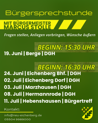 Bürgersprechstunde mit Bürgermeister Marcus Stolle (Bild vergrößern)