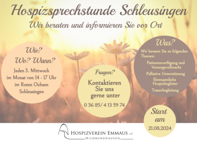 Hospizsprechstunde Schleusingen (Bild vergrößern)