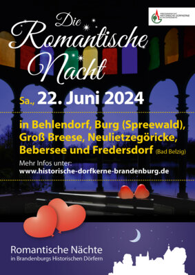 Die Romantische Nacht am 21. und 22. Juni 2024 in unseren Dörfern