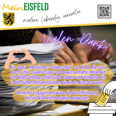 Vielen Dank an alle Wahlhelferinnen und Wahlhelfer! (Bild vergrößern)