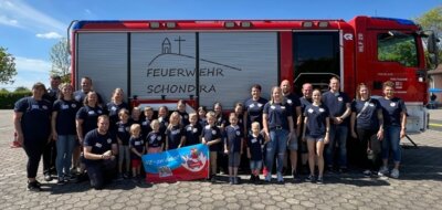 Die neuen Mitglieder der Kinderfeuerwehr Schondra