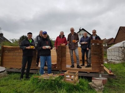 Das „Team vom Bau“ (v.l.n.r.): Albrecht Hoffmann, Christian Becike, Harald Elstner, Sabine Horchler, Manfred Mistler, Klaus Winkelmann, Uwe Schröder. (Nicht auf dem Foto: Jürgen Walter) (Bild vergrößern)