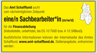 Stellenangebot - Amtsverwaltung Schafflund