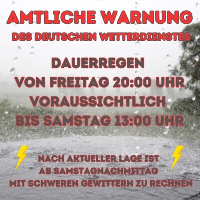 Amtliche Warnung des Deutschen Wetterdienstes
