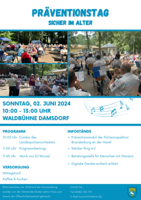 Seniorenpräventionsveranstaltung an der Waldbühne Damsdorf (Bild vergrößern)