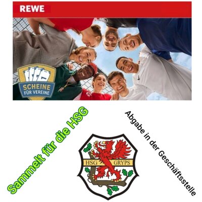 Sammelt die Rewe Scheine für Vereine für die HSG (Bild vergrößern)
