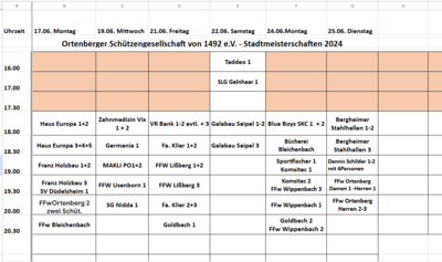 Kalender Stadtmeisterschaften Stand 10.06.2024 23.00 Uhr (Bild vergrößern)