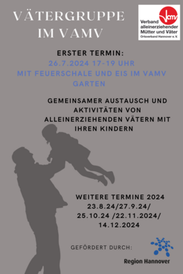 Meldung: Vätergruppe startet im Juli