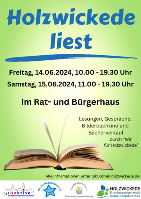 „Holzwickede liest“ am 14. & 15. Juni 2024