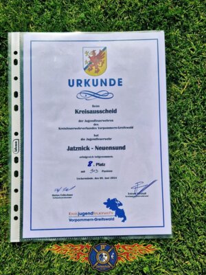 Meldung: Kreisausscheid der Jugendfeuerwehren Vorpommern-Greifswald -- Wir waren dabei