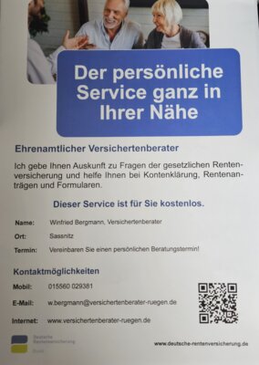 Ehrenamtlicher Versichertenberater der Deutschen Rentenversicherung (Bild vergrößern)