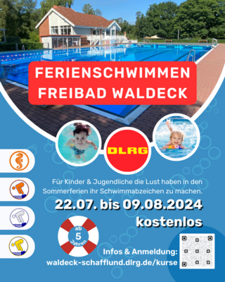 Ferienschwimmen - Online Anmeldung ab Sonntag