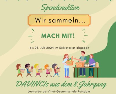 Meldung: Wir sammeln für das Projekt Suppenküche