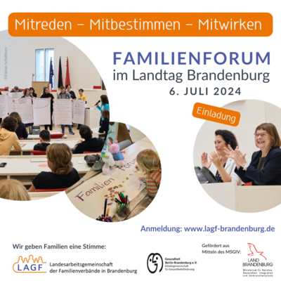 „Mitreden – Mitbestimmen – Mitwirken“ - 3. Brandenburger Familienforum im Landtag Brandenburg (Bild vergrößern)