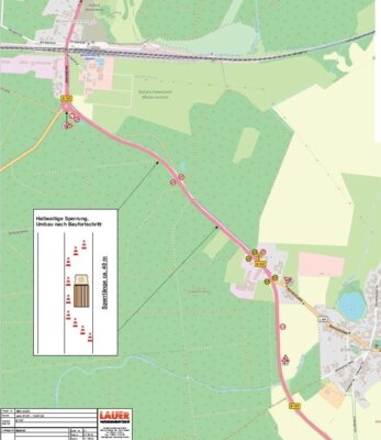 Halbseitige Sperrung - Fahrbahn B107 Jeserig/Fläming 01.-12.07.2024 (Bild vergrößern)