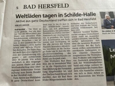 Meldung: Ankündigung der Weltladen-Fachtage 2024