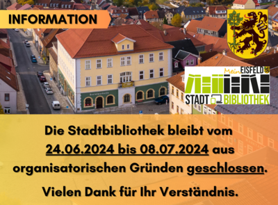 Information der Stadtbibliothek (Bild vergrößern)