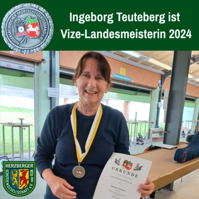 Silber-Medaille für Ingeborg Teuteberg bei der Landesmeisterschaft 2024 (Bild vergrößern)