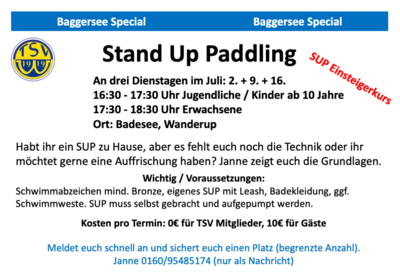 Stand Up Paddling - Einsteigerkurs (Bild vergrößern)
