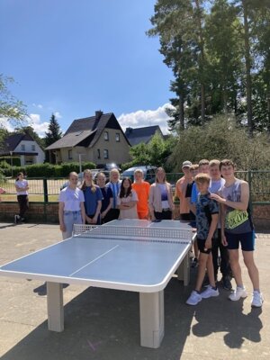 Neue Tischtennisplatte für unseren Schulhof