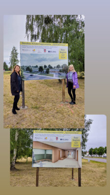 Foto zur Meldung: Enthüllung Baustellenschild