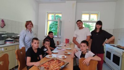 Pizza backen