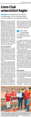 Foto zur Meldung: Abteilung Behindertensport: Unterstützung durch den Lions Club