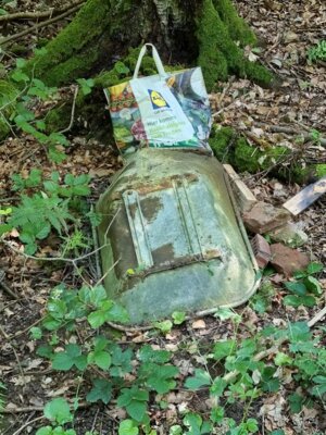 Illegale Entsorgung von Abfällen am Grünschnittplatz