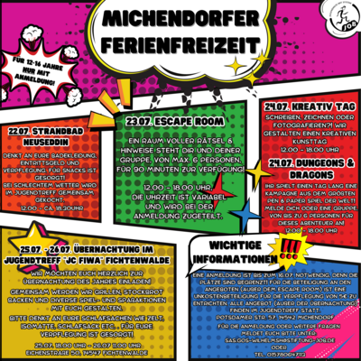 Die Ferienangebote als Collage (Bild vergrößern)