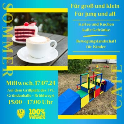 Sommercafe auf dem Außengelände des TVL (Bild vergrößern)