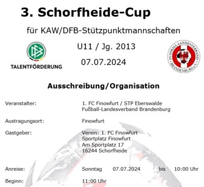 3. Schorfheide-Cup am 07. Juli in Finowfurt (Bild vergrößern)