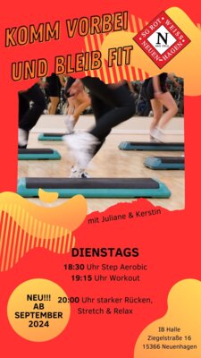 Foto zur Meldung: Abteilung Aerobic: Neues Angebot ab September 2024