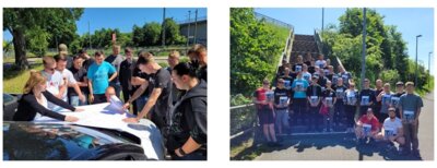 Zeugnisausgabe unter der Brücke - STW21b (Bild vergrößern)
