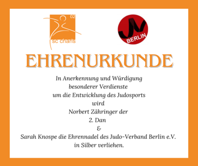 Ehrung beim Sportclub Charis 02 e.V. (Bild vergrößern)
