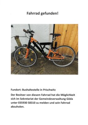 Wer vermisst sein Fahrrad (Bild vergrößern)
