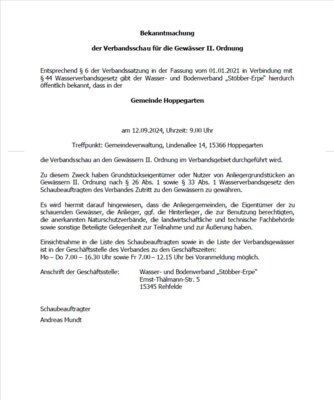 Meldung: Verbandsschau des WBV Stöbber-Erpe 2024