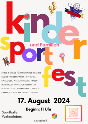 Meldung: Kinder Sport und Familienfest 2024 Flyer